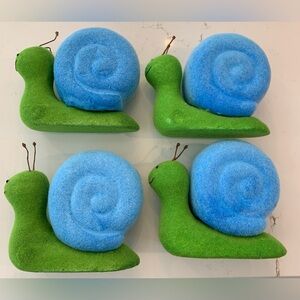 Craft Snails Foam Tabletop Decorations Set Of (4) 8” x 7” Blue & Green